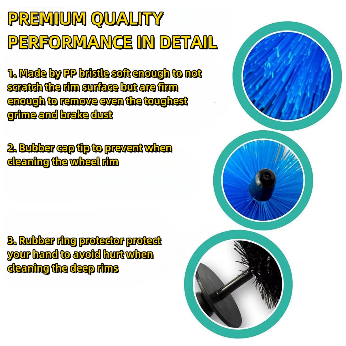 Auto Wheel Cleaning Brush